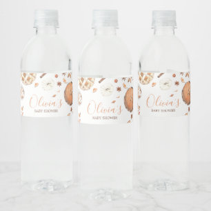 Kleine Süsse Pie Fall Pumpkin Baby Dusche Wasserflaschenetikett