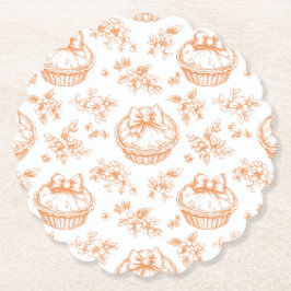 Kleine Süsse Pie Floral Toile de jouy Baby Dusche Untersetzer