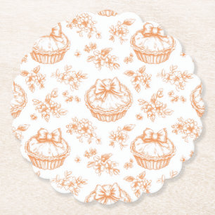 Kleine Süsse Pie Floral Toile de jouy Baby Dusche Untersetzer
