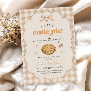 Kleine Süße-Pie-Herbst-Baby-Party Einladung