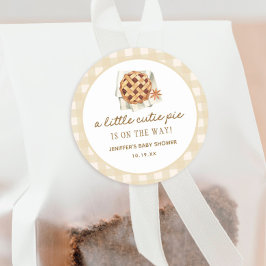 Kleine Süsse Pie ist unterwegs Babydusche Runder Aufkleber