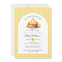 Kleine Süsse Pie Lemon Citrus Gingham Baby Dusche