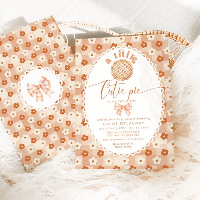 Kleine Süsse Pie Niedliche Vintage Spitzen Babydus Einladung (Von Creator hochgeladen)