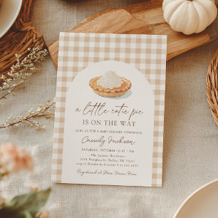 Kleine Süsse Pie on Way Fall Baby Shower Einladung