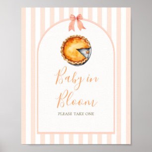Kleine Süsse Pie Orange Gingham Baby in Bloom Poster