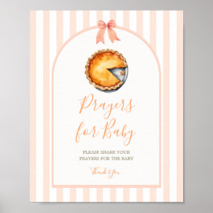 Kleine Süsse Pie Orange Gingham Gebete für Baby Poster
