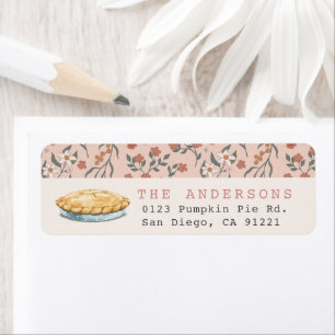 Kleine Süsse Pie Pink Floral Rücksendeadresse