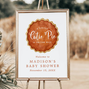 Kleine Süsse Pie Pumpkin Baby Dusche Begrüßungszei Poster