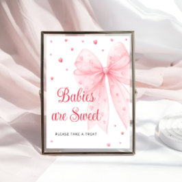 Kleine süße Pink Bow Babies sind süßes Poster