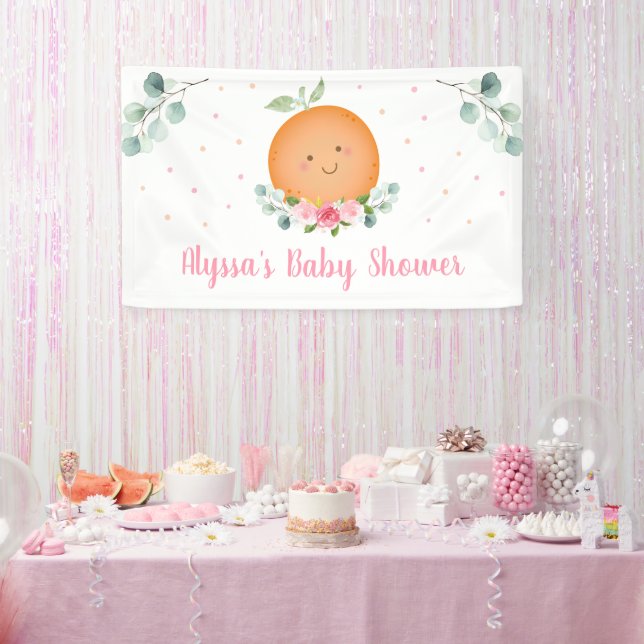 Kleine Süsse Pink Girl Babydusche Banner (Party)