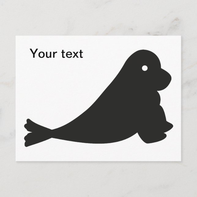 Kleine Süße Robbe Postkarte (Vorderseite)