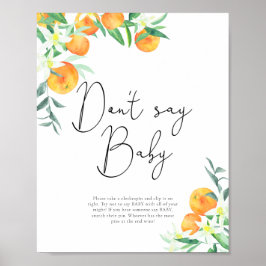 Kleine Süsse Sag kein Baby Poster