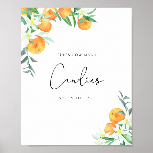 Kleine Süsse schätzen, wie viele Bonbons Poster (Vorne)