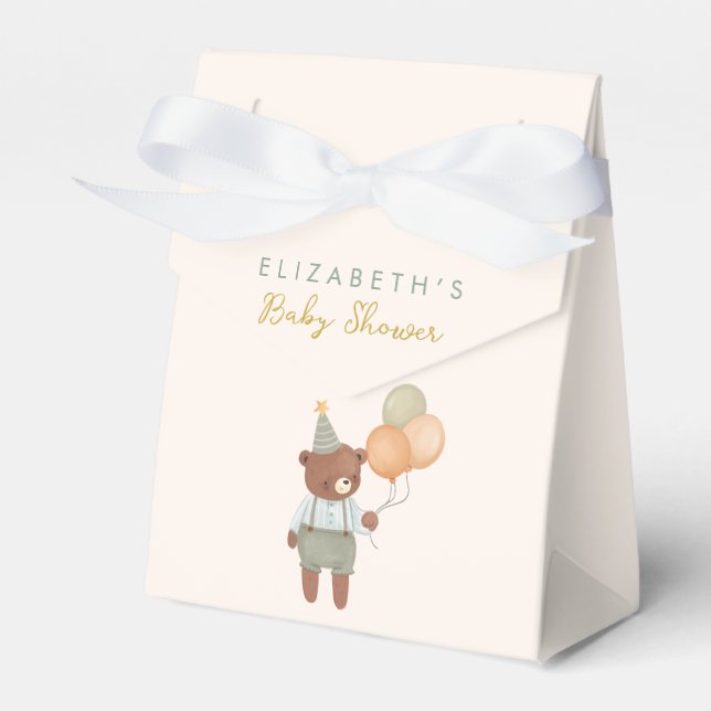 Kleine Süsse Teddy Bear Baby Shower Fevor Box Geschenkschachtel (Vorderseite)