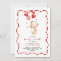 Kleine Süße Teddybär-Baby-Party-Einladung