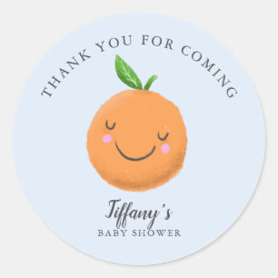 Kleine Süsse Thema Baby Dusche Blue Gefallen Runder Aufkleber