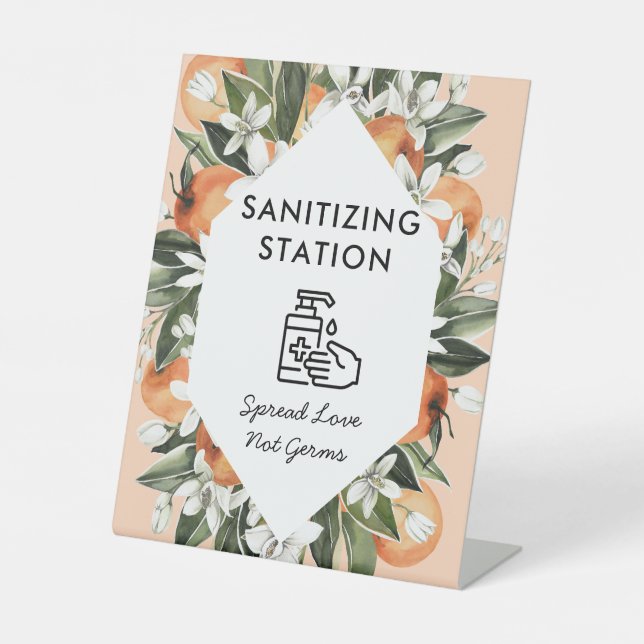 Kleine Süsse Themed Sanitizstation Babydusche Sockelschild (Vorderseite)