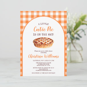 Kleine Süße Torte Herbst-Baby-Party Einladung