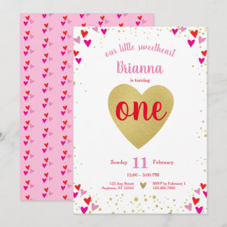 Kleine Süße Valentine Herz Erstgeburt Einladung