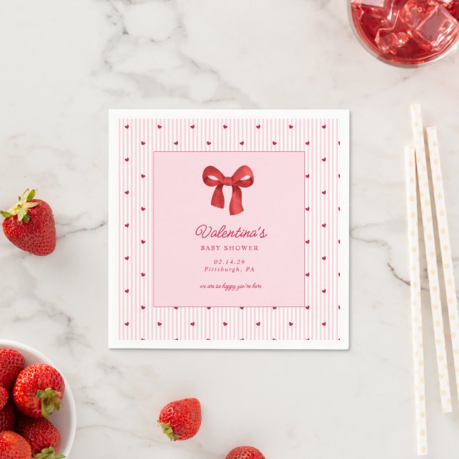 Kleine Süße Valentins Coquette Serviette (Beispiel)