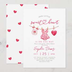 Kleine Süße Valentinstag Baby Shower Einladung