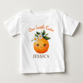 Kleine Süsse Wasserfarbe Orange Fruchtname Baby Na Baby T-shirt