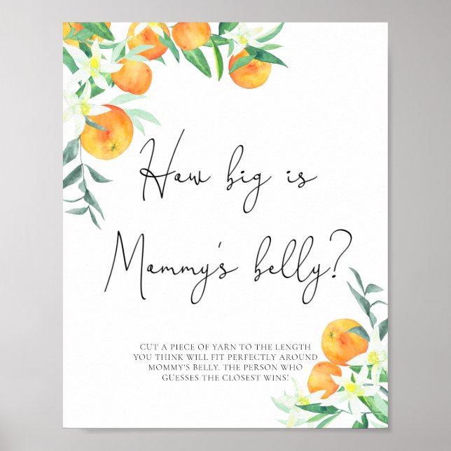 Kleine Süsse, wie groß Mama's Bauchspiel ist Poster (Vorne)