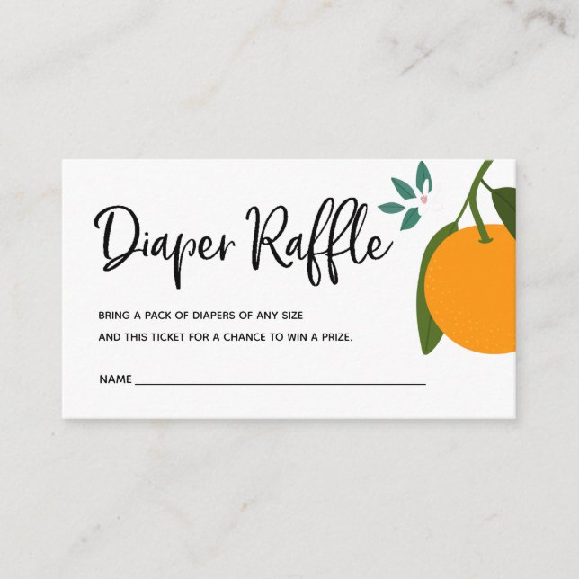 Kleine Süsse-Windeln-Raffle-Ticket für Babydusche Begleitkarte (Vorderseite)