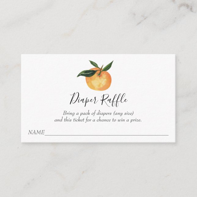 Kleine Süsse-Windeln-Raffle-Ticket für Babydusche Begleitkarte (Vorderseite)