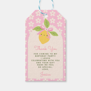 Kleine Süße Zitrone & Gänseblümchen 1. Geburtstag  Geschenkanhänger