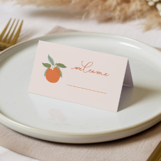 Kleine Süße Zitrone Orange Baby Shower Platzkarte