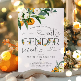Kleine Süsse Zitrus Orange Gender Reveal Party Einladung