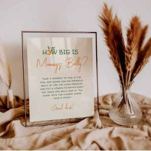 Kleine Süsse Zitrus wie groß ist Mama's Bauch Poster