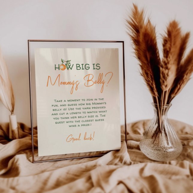 Kleine Süsse Zitrus wie groß ist Mama's Bauch Poster (Von Creator hochgeladen)