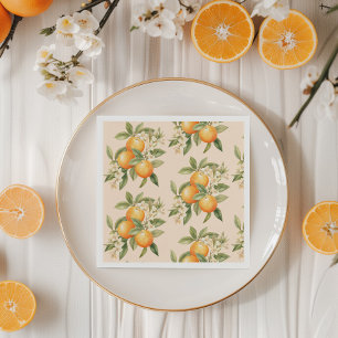 Kleine Süsse Zitrusfrüchte Orangen Geburtstagspart Serviette
