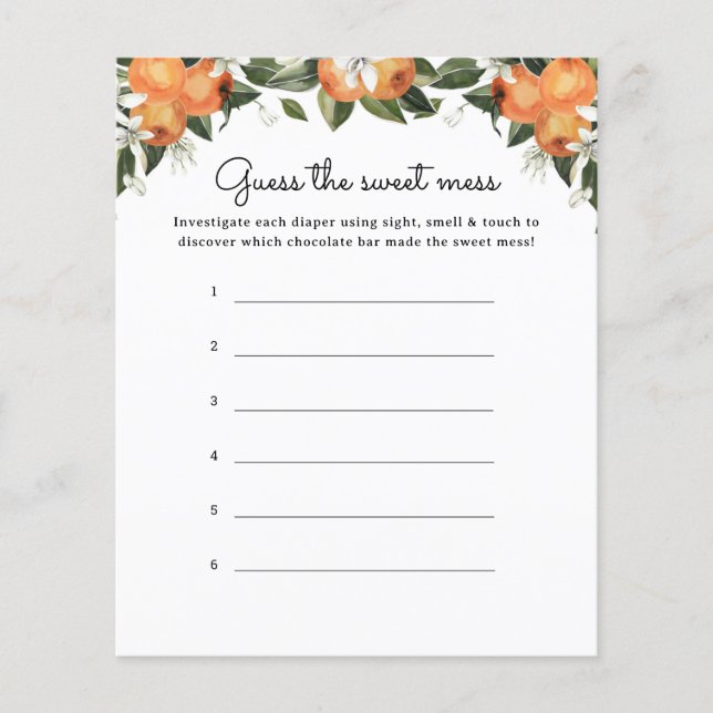 Kleine Süsse Zitrusfrüchte schätzen die süße Spiel (Vorderseite)