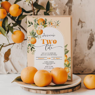 Kleine Süsse Zwei niedliches Party zum 2. Geburtst Einladung