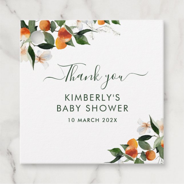 Kleine Süssen Babydusche Geschenkanhänger (Vorderseite)