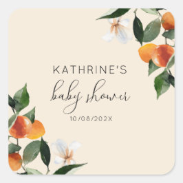 Kleine Süssen Babydusche Quadratischer Aufkleber