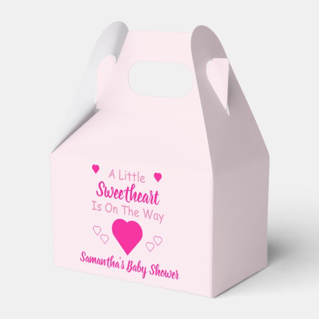 Kleine Sweetheart Baby Dusche Geschenkschachtel (Vorderseite)