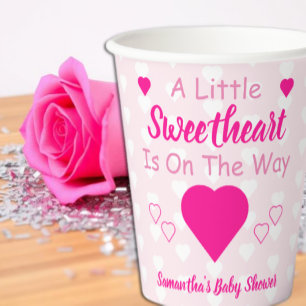 Kleine Sweetheart Baby Dusche Pappbecher