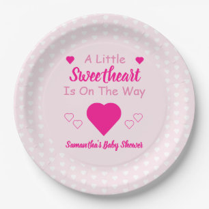 Kleine Sweetheart Baby Dusche Pappteller