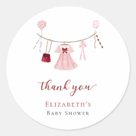 Kleine Sweetheart Baby Dusche Valentine Custom Runder Aufkleber