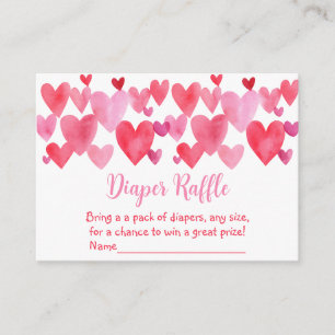 Kleine Sweetheart Baby Dusche Windeln Raffel Begleitkarte