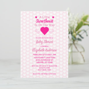 Kleine Sweetheart Babydusche Einladung