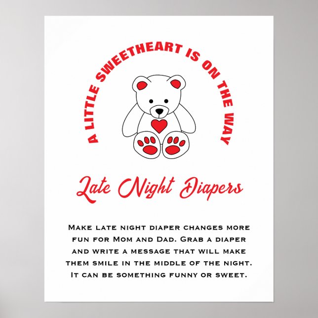 Kleine Sweetheart Babydusche Späte Nachttaucher Poster (Vorne)