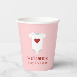 Kleine Sweetheart Bodysuit Valentine Baby Dusche Pappbecher