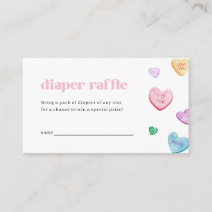 Kleine Sweetheart Diaper Raffle Card Baby Dusche Visitenkarte