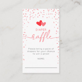 Kleine Sweetheart Diaper Raffle Umschließkarte Begleitkarte