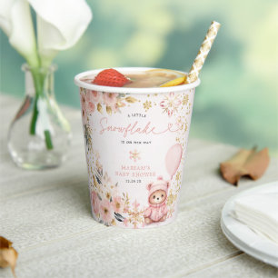 Kleine Sweetheart Pink Bläserbeere Babydusche Pappbecher